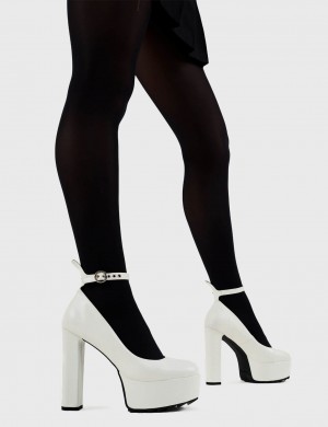 Lamoda Above Average Plattform Heels Weiß | 651832-KCJ