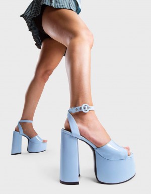 Lamoda All For You Plattform Sandals Blau | 463809-LZU