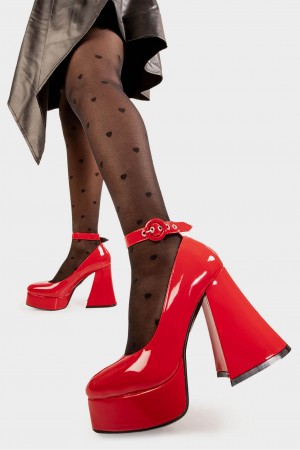 Lamoda Build Me Up Plattform Heels Rot | 109657-WIA