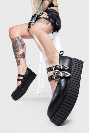 Lamoda I'm A Believer Chunky Plattform Creeper Shoes Schwarz | 745392-ZVE