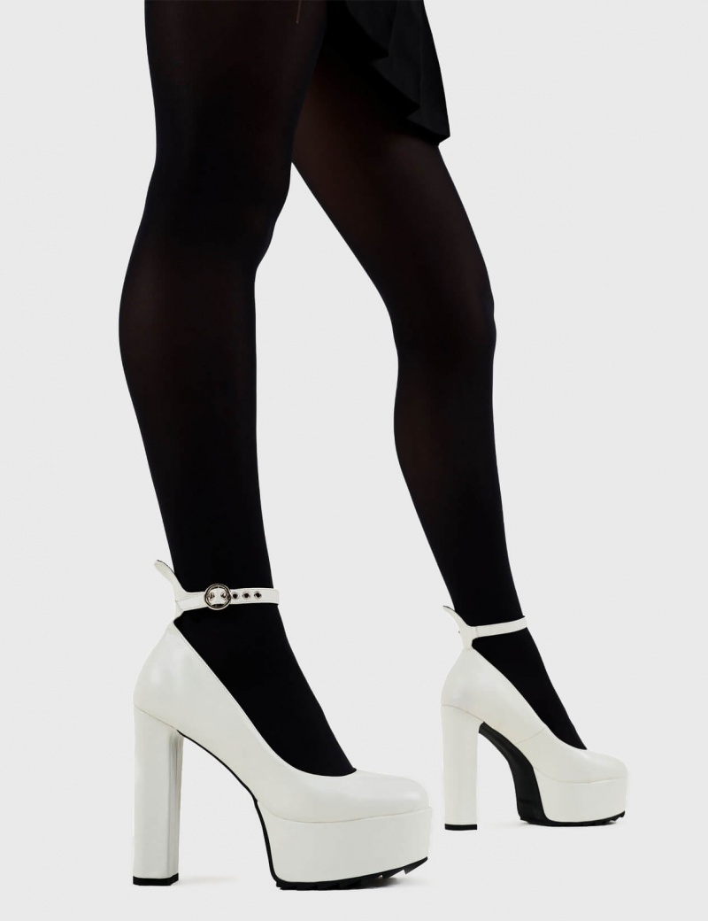 Lamoda Above Average Plattform Heels Weiß | 651832-KCJ