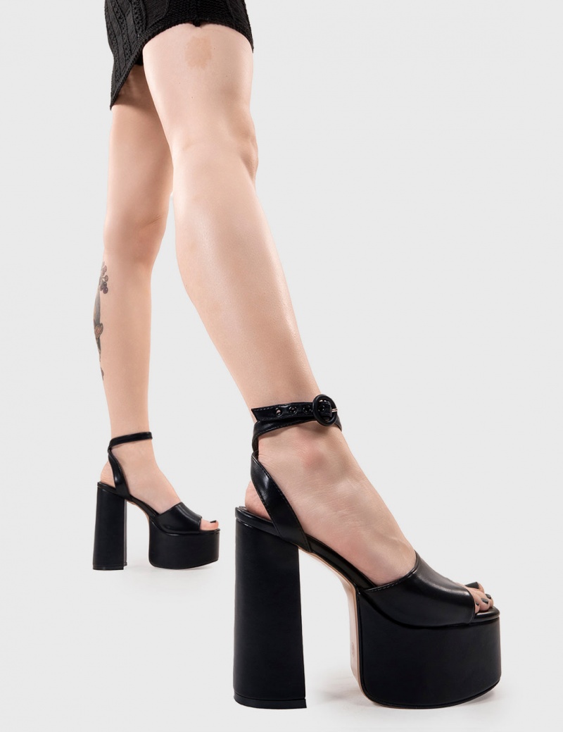 Lamoda All For You Plattform Sandals Schwarz | 492865-KRD