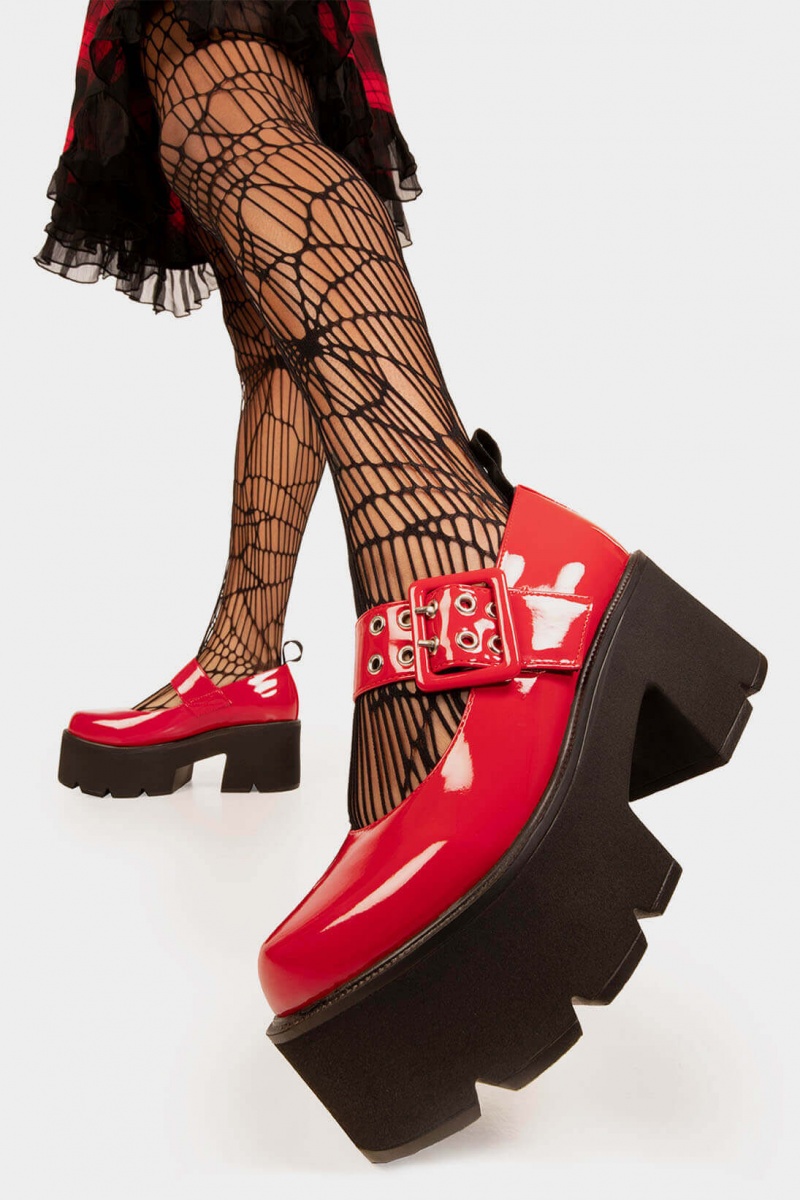 Lamoda All Star Chunky Mary Jane Shoes Rot | 729345-SQU