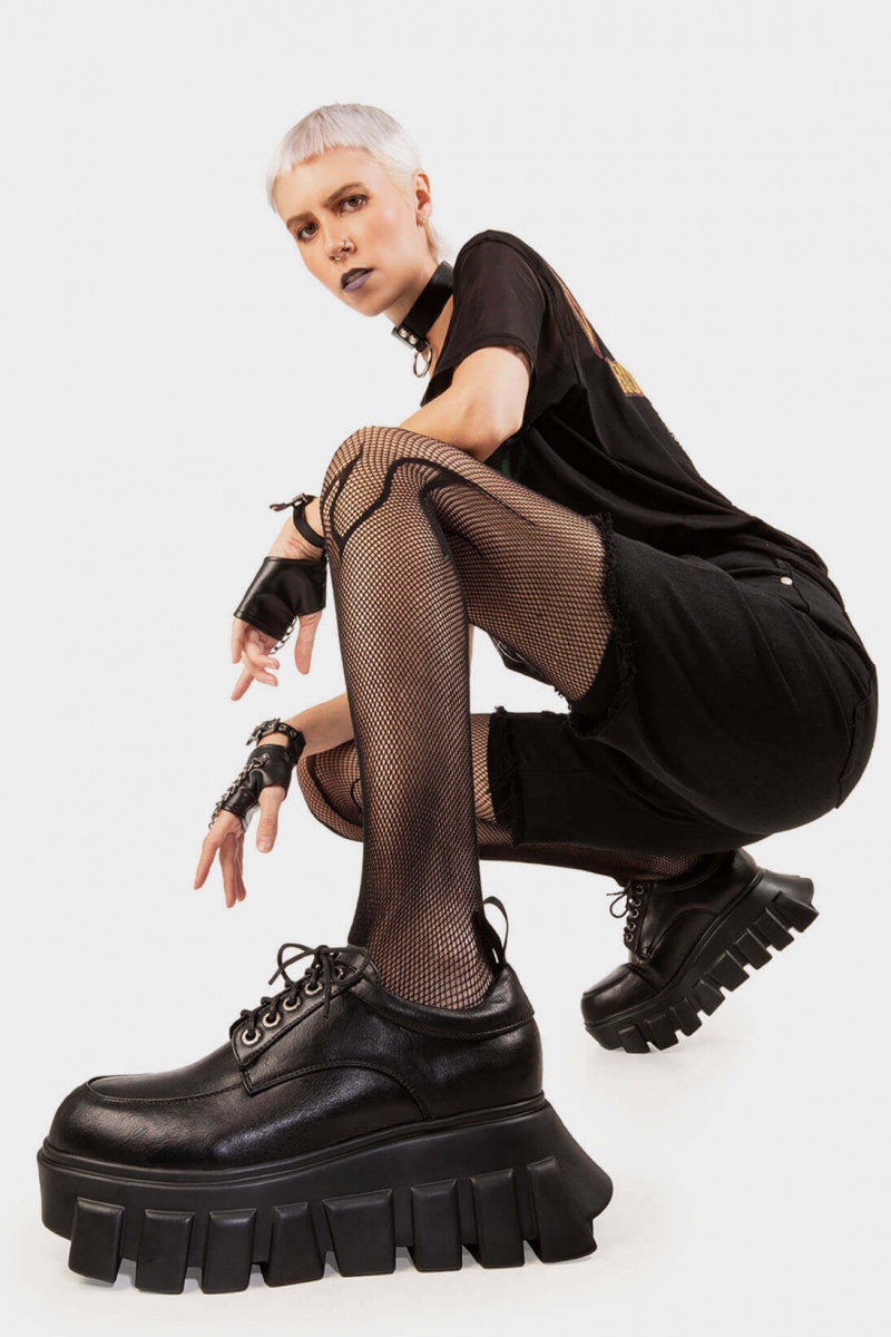 Lamoda Black Hole Chunky Plattform Sneakers Schwarz | 519368-LCH