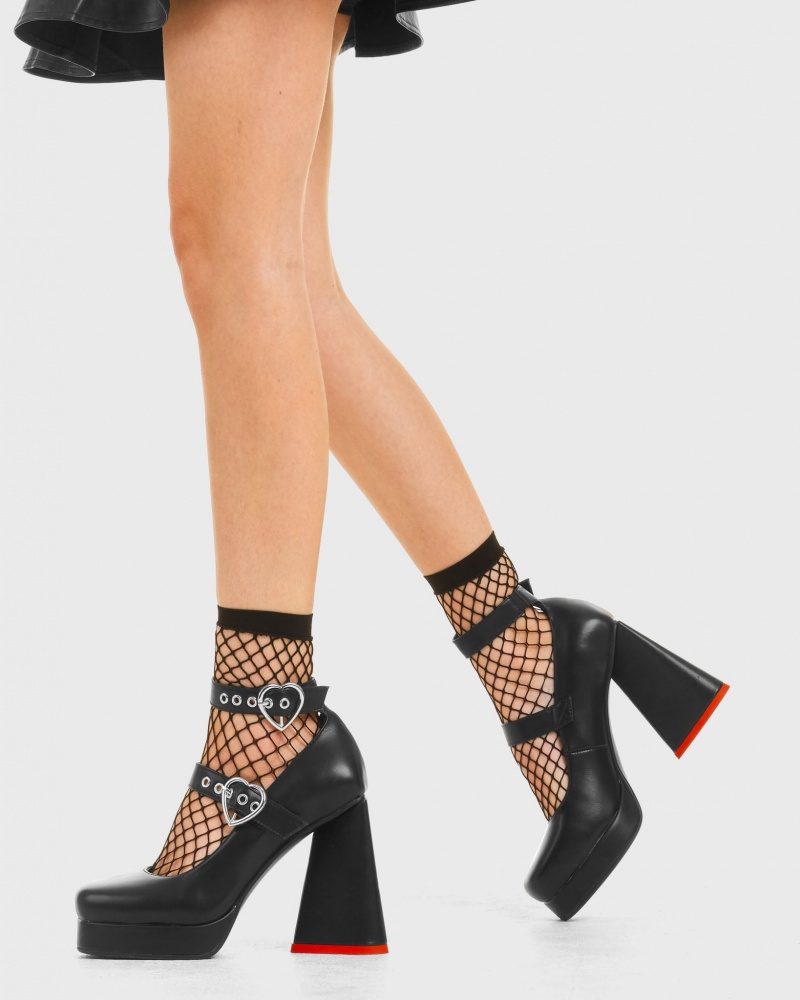Lamoda Broken Hearts Plattform Heels Schwarz | 928154-KMH