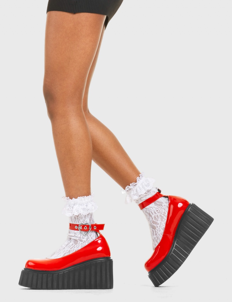 Lamoda Cant Stop Chunky Plattform Creeper Shoes Rot | 714089-OJE