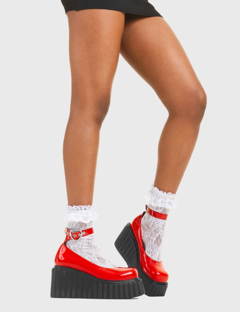 Lamoda Cant Stop Chunky Plattform Creeper Shoes Rot | 714089-OJE