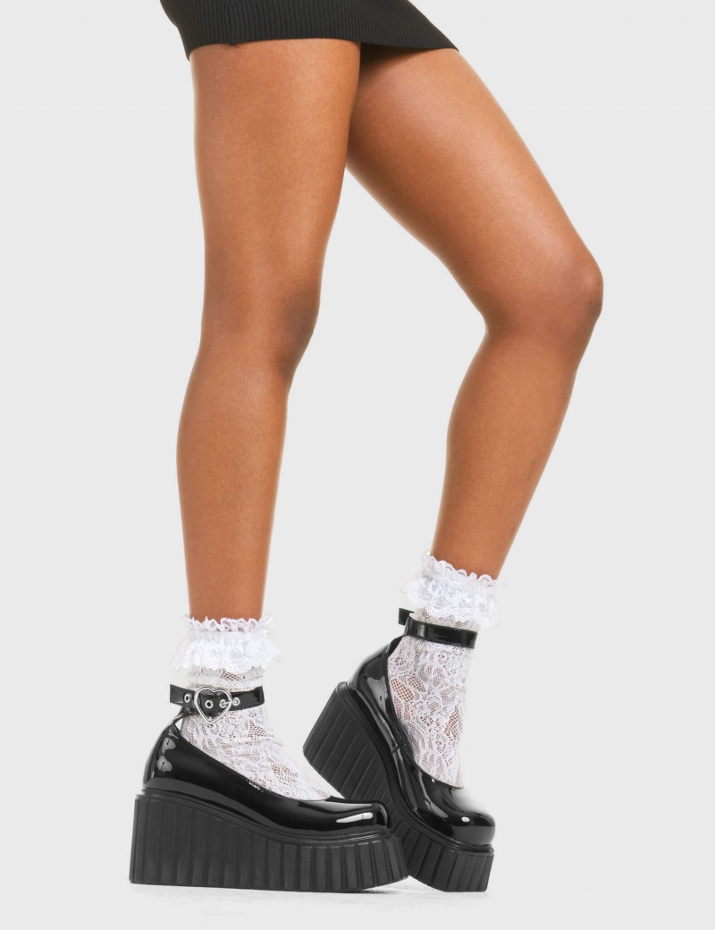 Lamoda Cant Stop Chunky Plattform Creeper Shoes Schwarz | 624375-FYW