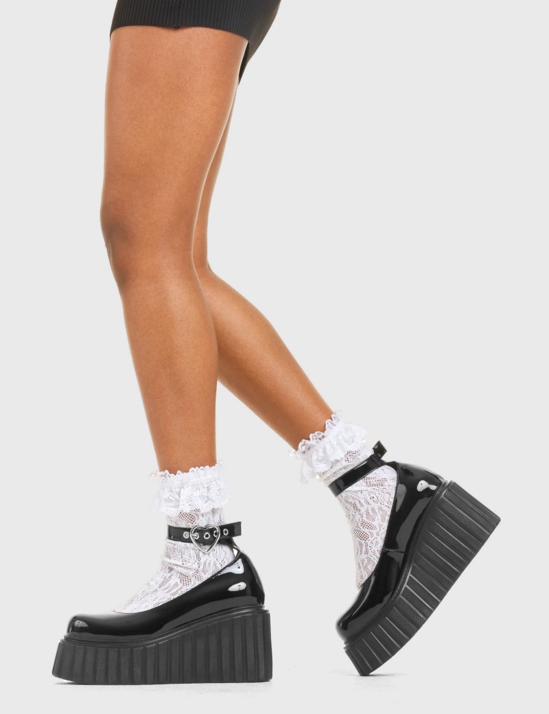 Lamoda Cant Stop Chunky Plattform Creeper Shoes Schwarz | 184695-WTO