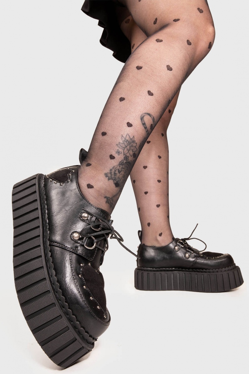 Lamoda Cryptic Love Chunky Creeper Shoes Schwarz | 937258-FEK
