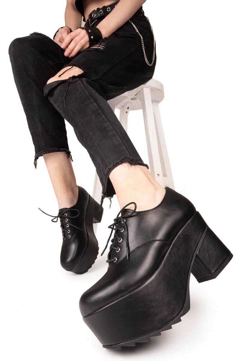 Lamoda Impressions Chunky Plattform Shoes Schwarz | 564082-VMG