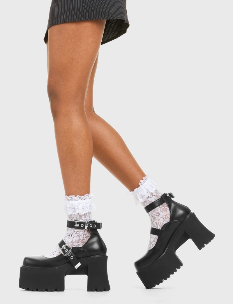 Lamoda Look Away Chunky Plattform Shoes Schwarz | 246307-VDW