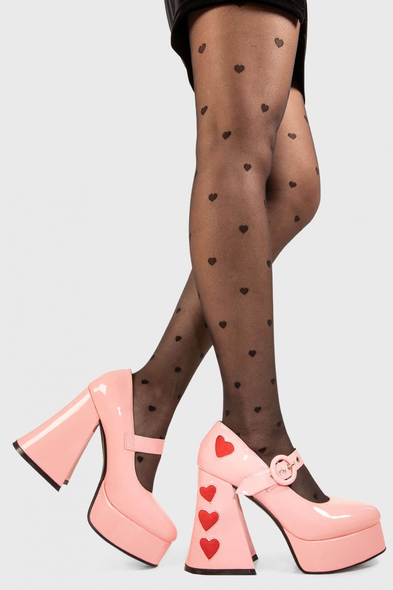 Lamoda Love Sick Plattform Heels Rosa Rot | 698507-FMQ