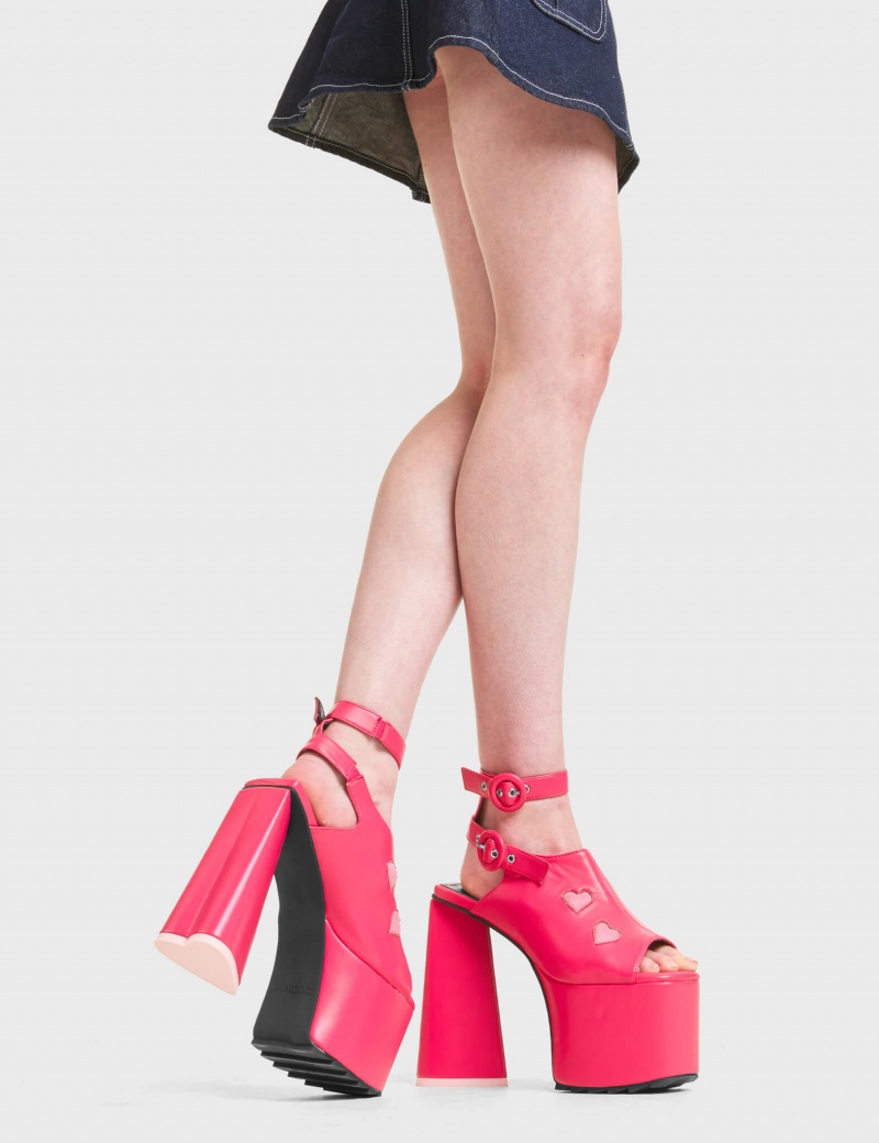 Lamoda Perfect Girl Plattform Sandals Fuchsie Rosa | 497503-PKV