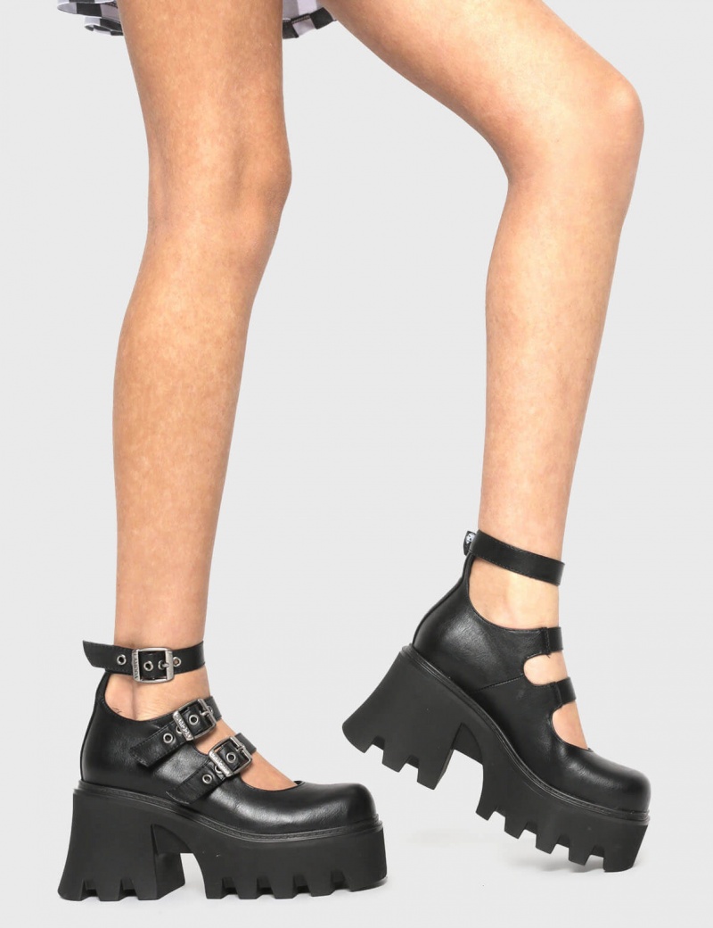 Lamoda Spirits Chunky Mary Jane Shoes Schwarz | 469317-JHM