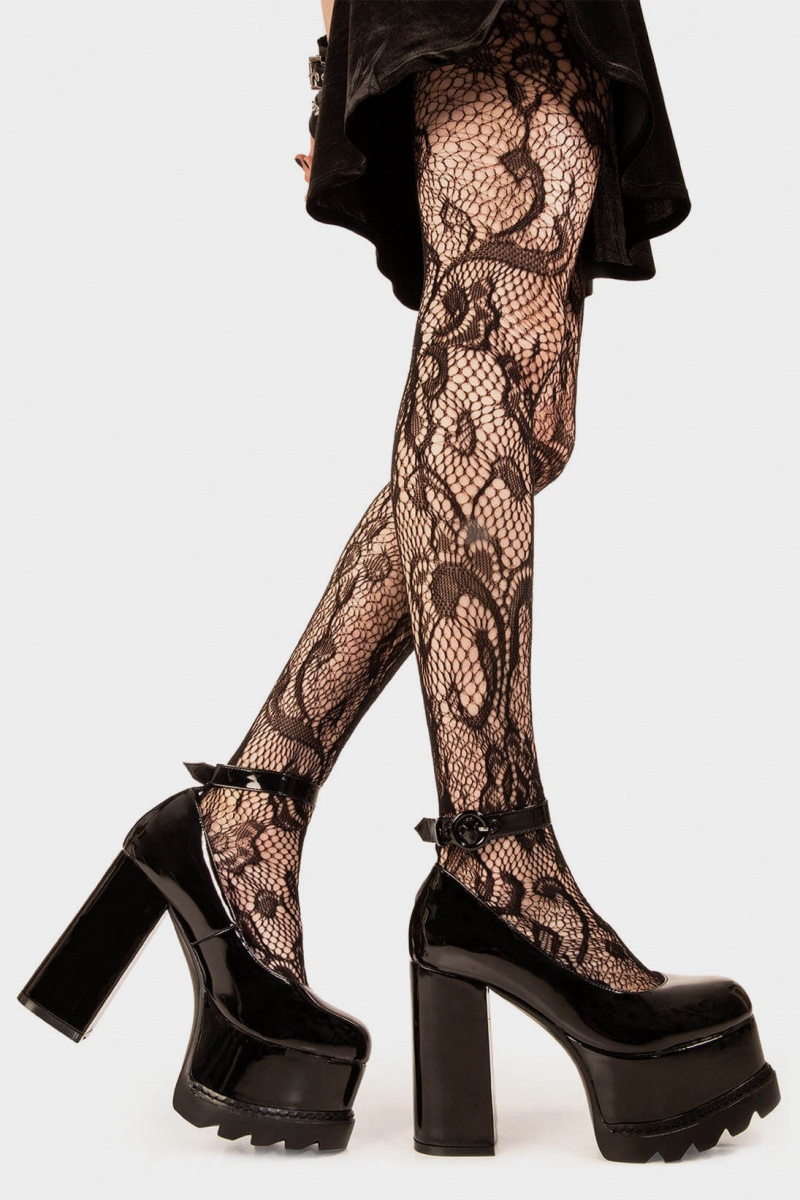 Lamoda Sweet Candy Plattform Heels Schwarz | 916485-OAS