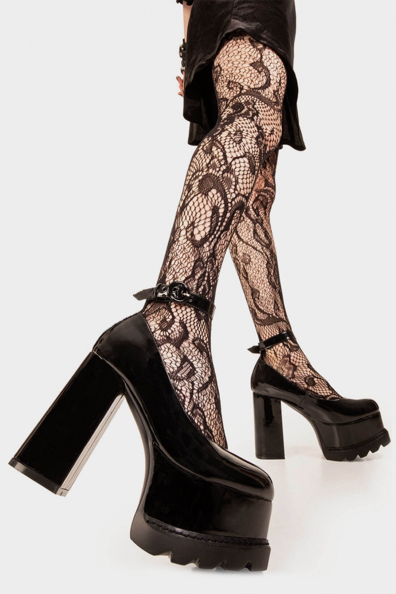 Lamoda Sweet Candy Plattform Heels Schwarz | 916485-OAS