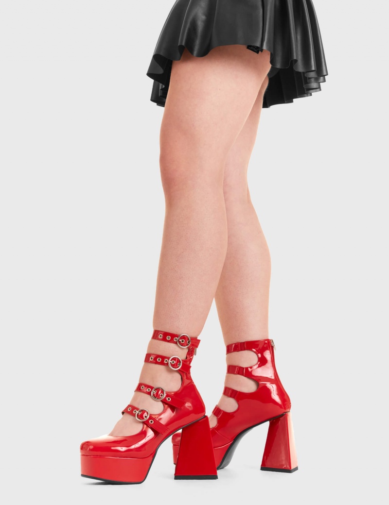 Lamoda True Romance Plattform Heels Rot | 314095-XDJ